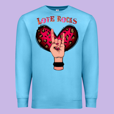 Love Rocks Premium Sweatshirt Designed By Bettercallsaul
