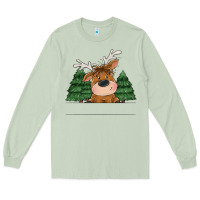 Matcha Personalized Christmas deer Long Sleeve Tee - MaliasSmallBusiness