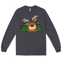 Smoke Personalized Christmas deer Long Sleeve Tee - MaliasSmallBusiness