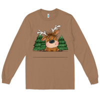 Toasted Coconut Personalized Christmas deer Long Sleeve Tee - MaliasSmallBusiness
