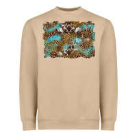 Mushroom western leopards and turquoise with cowhide background Heavyweight Sweatshirt - Artiststas