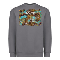 Storm western leopards and turquoise with cowhide background Heavyweight Sweatshirt - Artiststas