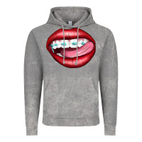 Cloud Rock Lips Dental Braces Vintage Hoodie - Artiststas