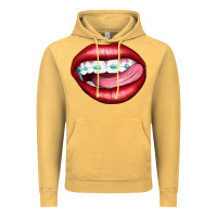 Vintage Mustard Lips Dental Braces Vintage Hoodie - Artiststas