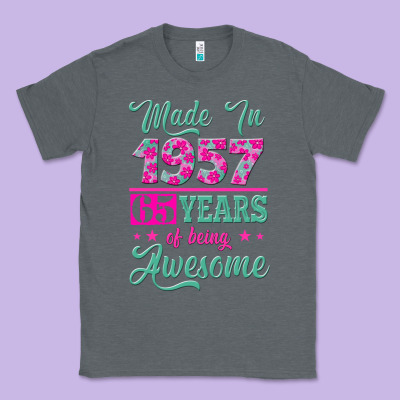Made In 1957, 65 Years Of Being Awesome Kopya Classic Tee Designed By Jasminsmagicworld