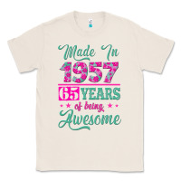 Natural made in 1957, 65 years of being awesome kopya Classic Tee - Jasminsmagicworld
