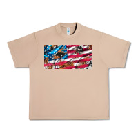 Burro usa flag and leopard with wood license plate Urban Heavy Tee - Artiststas