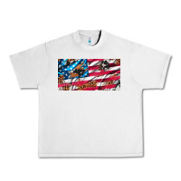 Lunar Rock usa flag and leopard with wood license plate Urban Heavy Tee - Artiststas