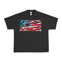 Pigment Black usa flag and leopard with wood license plate Urban Heavy Tee - Artiststas