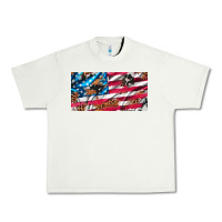 Pistachio usa flag and leopard with wood license plate Urban Heavy Tee - Artiststas