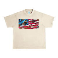 Sandshell usa flag and leopard with wood license plate Urban Heavy Tee - Artiststas