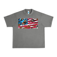 Tornado usa flag and leopard with wood license plate Urban Heavy Tee - Artiststas