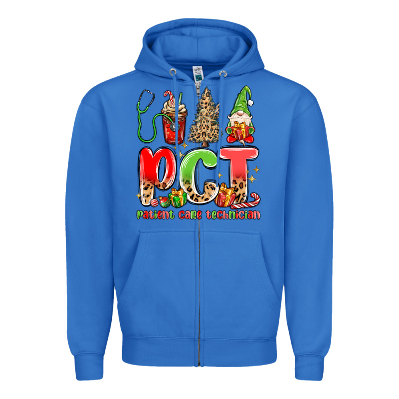 Pct Patient Care Technician Christmas Zipper Hoodie by MaliasSmallBusiness | Teevron