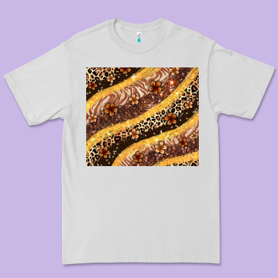 Melanin Leopard Glitter Premium Tee Designed By Zillion Design Studio