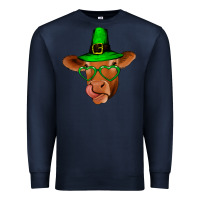 Navy St Patricks Day Cow Premium Sweatshirt - Bettercallsaul