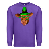 Purple St Patricks Day Cow Premium Sweatshirt - Bettercallsaul