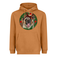 Meerkat Christmas Pug With Leopard Heavyweight Hoodie - RanaPortraitStore