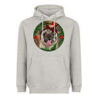 Moon Dust Christmas Pug With Leopard Heavyweight Hoodie - RanaPortraitStore