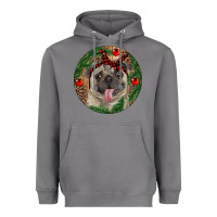 Storm Christmas Pug With Leopard Heavyweight Hoodie - RanaPortraitStore