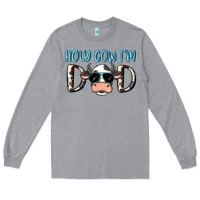 Heather Grey holy cow i'm dad Long Sleeve Tee - MaliasSmallBusiness