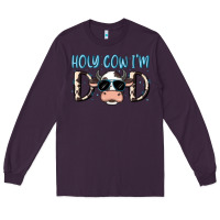 Plum holy cow i'm dad Long Sleeve Tee - MaliasSmallBusiness