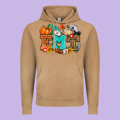Emt With Fall Vintage Hoodie Designed By Adodesignshop