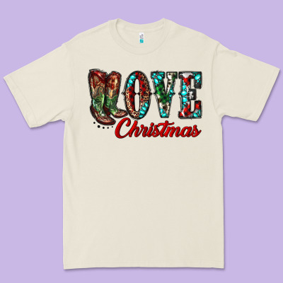 Christmas Love Boots Premium Tee Designed By Ranaportraitstore