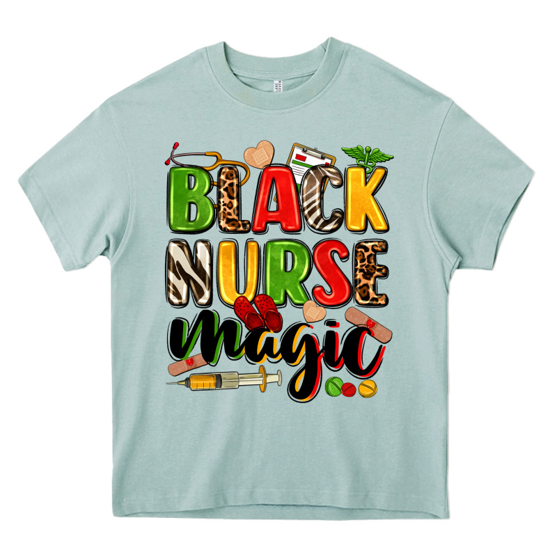Black Nurse Magic Heavy Core Tee by Zillion Design Studio | Teevron