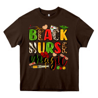 Chocolate Brown black nurse magic Heavy Core Tee - Zillion Design Studio