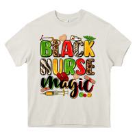 Cream black nurse magic Heavy Core Tee - Zillion Design Studio