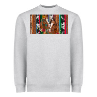 Heather Grey western horses gemstone horse cowhide leopard floral background licens Heavyweight Sweatshirt - Artiststas