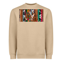 Mushroom western horses gemstone horse cowhide leopard floral background licens Heavyweight Sweatshirt - Artiststas