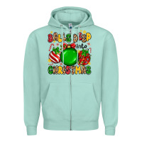 Seafoam balls deep into christmas Zipper Hoodie - MaliasSmallBusiness
