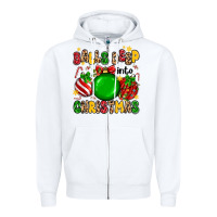 White balls deep into christmas Zipper Hoodie - MaliasSmallBusiness