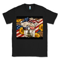 Black Western 4th Of July Llama Background Classic Tee - LillyAllenDesigns