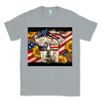 Heather Grey Western 4th Of July Llama Background Classic Tee - LillyAllenDesigns