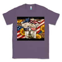 Lavender Western 4th Of July Llama Background Classic Tee - LillyAllenDesigns