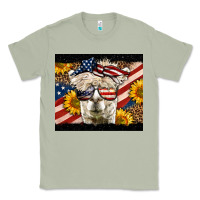 Matcha Western 4th Of July Llama Background Classic Tee - LillyAllenDesigns