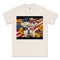 Natural Western 4th Of July Llama Background Classic Tee - LillyAllenDesigns