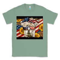 Sage Western 4th Of July Llama Background Classic Tee - LillyAllenDesigns