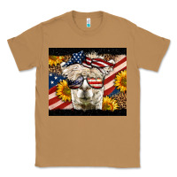 Toasted Coconut Western 4th Of July Llama Background Classic Tee - LillyAllenDesigns