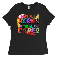 Black not all heros wear capes Ladies Tee - Zillion Design Studio