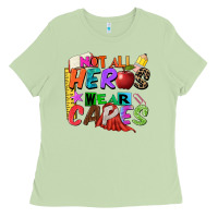 Matcha not all heros wear capes Ladies Tee - Zillion Design Studio