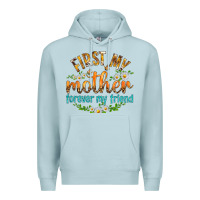 Blue Mist First My Mother Forever My Friend with Daisies Premium Hoodie - texasbilliewilder