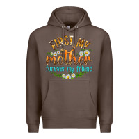 Coffee First My Mother Forever My Friend with Daisies Premium Hoodie - texasbilliewilder