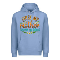 Colony Blue First My Mother Forever My Friend with Daisies Premium Hoodie - texasbilliewilder