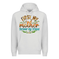 Dove Grey First My Mother Forever My Friend with Daisies Premium Hoodie - texasbilliewilder