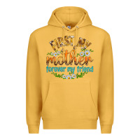 Mustard First My Mother Forever My Friend with Daisies Premium Hoodie - texasbilliewilder