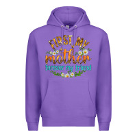 Purple First My Mother Forever My Friend with Daisies Premium Hoodie - texasbilliewilder