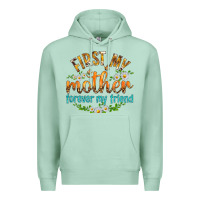 Seafoam First My Mother Forever My Friend with Daisies Premium Hoodie - texasbilliewilder